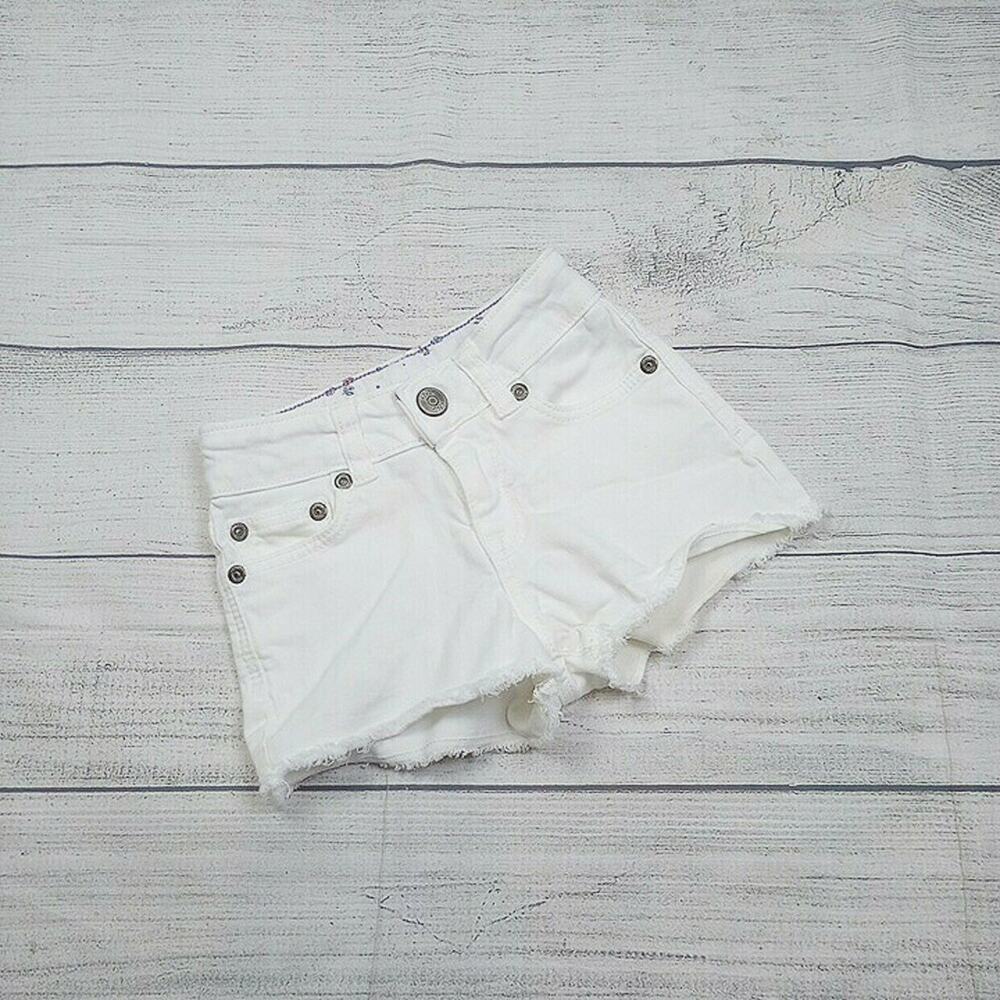 4 Boden White Denim Frayed Shorts